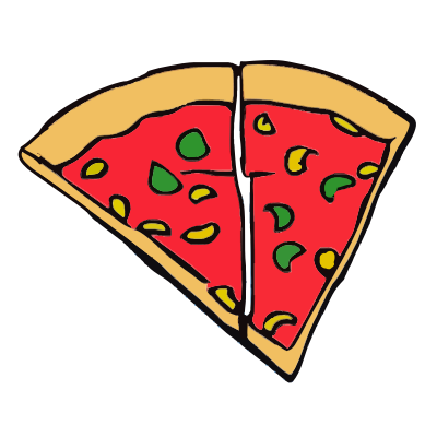 Two Pizza Slices clipart