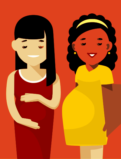 Two Pregnant Women 1 clipart