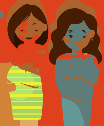 Two Pregnant Women 2 clipart