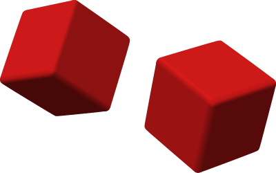 Two red dice clipart