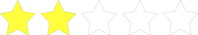 Two star rating clipart