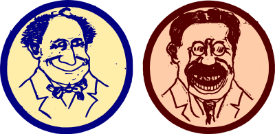 Two Strange Men - Colour Remix clipart