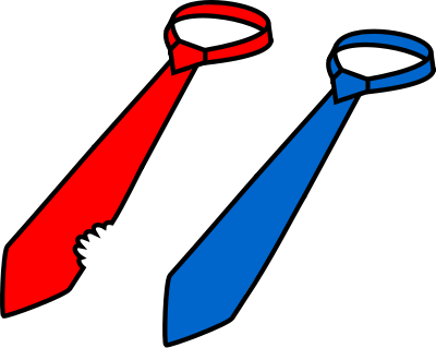 Two ties (president's lunch) clipart