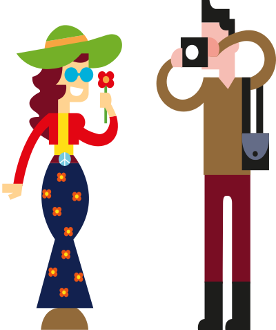 Two Tourists clipart