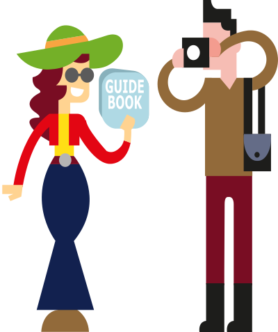 Two Tourists - Version 2 clipart