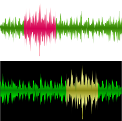 Two waveforms clipart