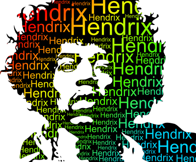 Typed Color Hendrix Portrait clipart