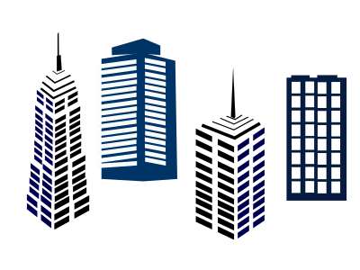 Types of commercial buildings clipart