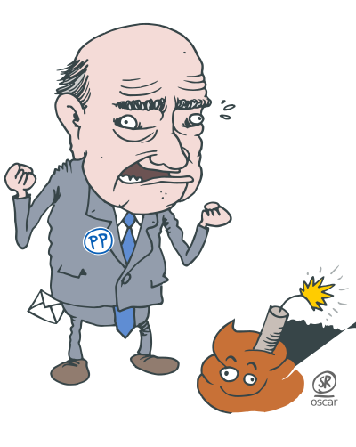 Typical corrupt Spanish minister clipart