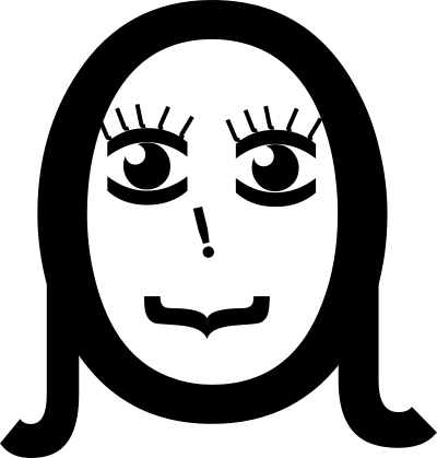 Typographic Face clipart