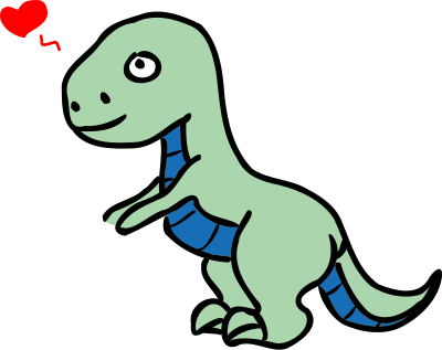 Tyrannosaur in love clipart