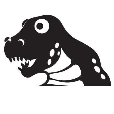 Tyrannosaurus head silhouette clipart