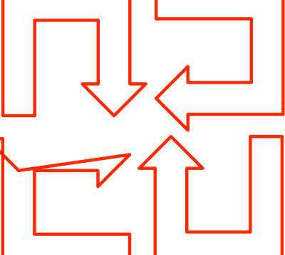 U-shaped arrow set 01 clipart