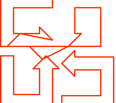U-shaped arrow set 02 clipart