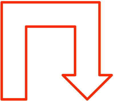U-shaped arrow set 1 clipart