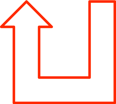 U-shaped arrow set 4 clipart