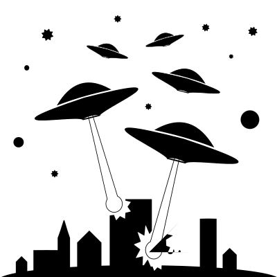 Ufo attack Invasion clipart