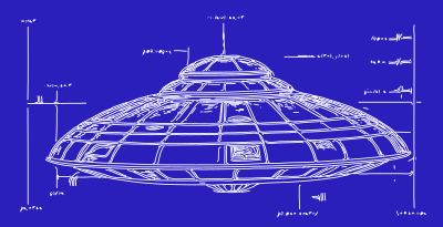 UFO Blueprint clipart