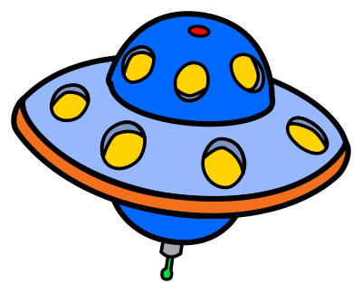 UFO - coloured clipart