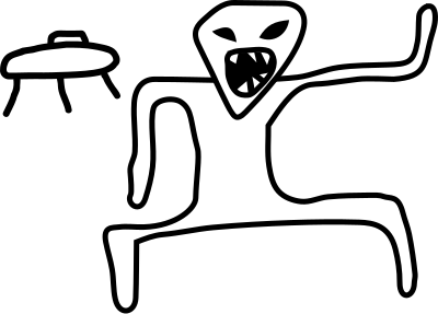 Ufonaut Hitchhiker clipart