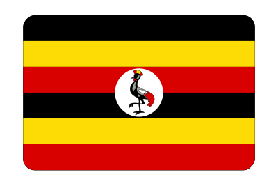 Uganda flag (bevelled) clipart