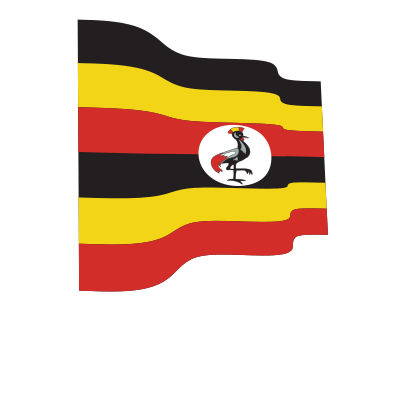 Uganda waving flag clipart