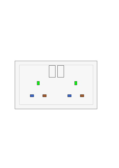 UK double socket clipart