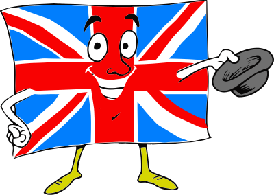 UK flag greeting clipart