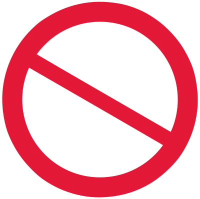UK road sign banned red circle clipart