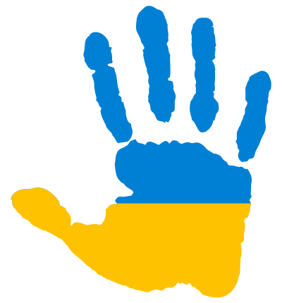 Ukraine Flag Hand clipart