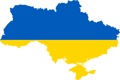 Ukraine Flag Map clipart