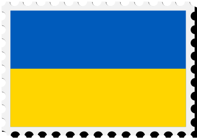 Ukraine flag stamp clipart