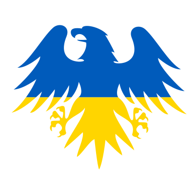 Ukraine heraldic symbol clipart