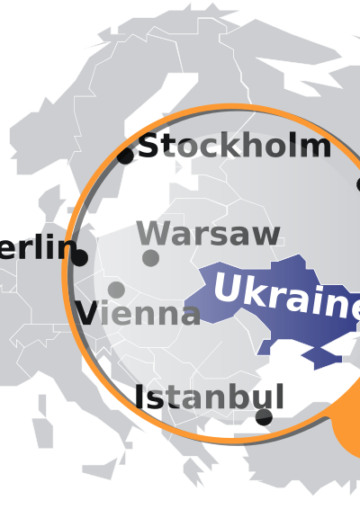 Ukraine under the microscope clipart