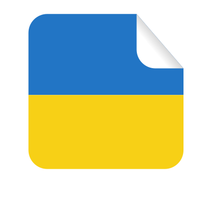 Ukrainian flag sticker clipart