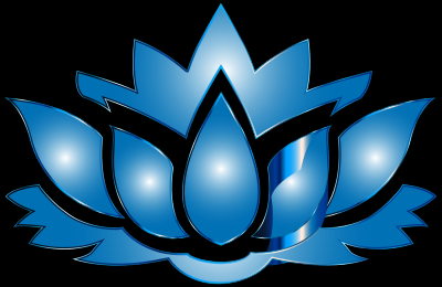 Ultramarine Lotus Flower Silhouette clipart