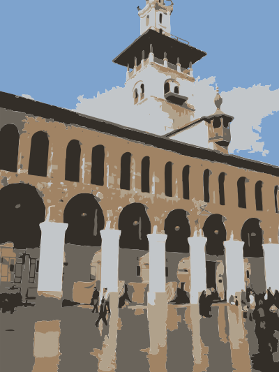 Umayyad Mosque in Damascus Vertical clipart