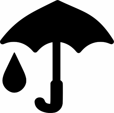 Umbrella and Raindrop Icon clipart