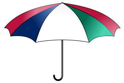 Umbrella, colorful clipart