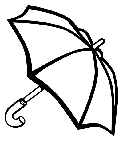 Umbrella - lineart clipart