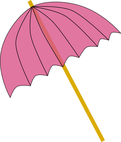 Umbrella / Parasol pink tranparent clipart