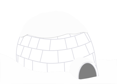 Un igloo enneigé clipart