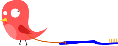 Un pequeño pájaro loco está recorriendo su perro clipart