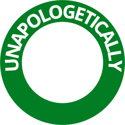 Unapologetically vegan round profile frame clipart
