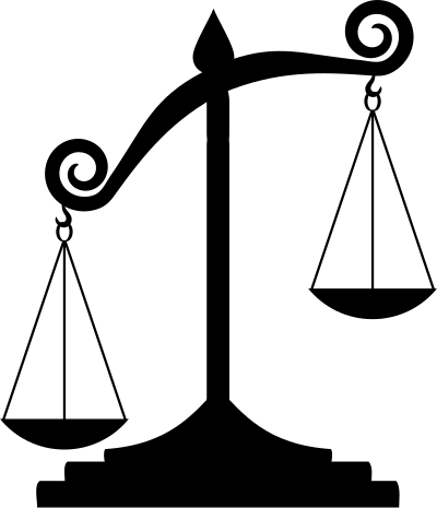 Unbalanced Scale Silhouette clipart