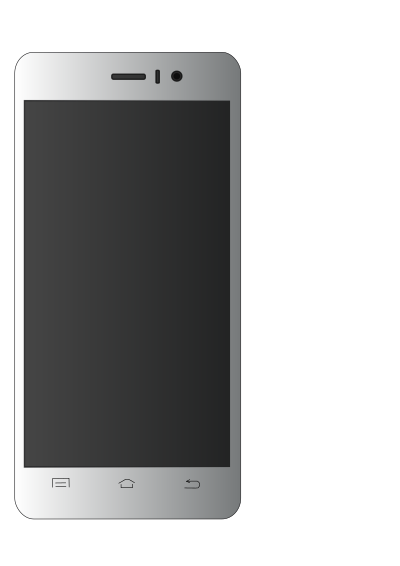 Unbranded mobile phone - smartphone clipart