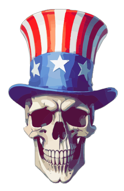 Uncle Sam Skull clipart