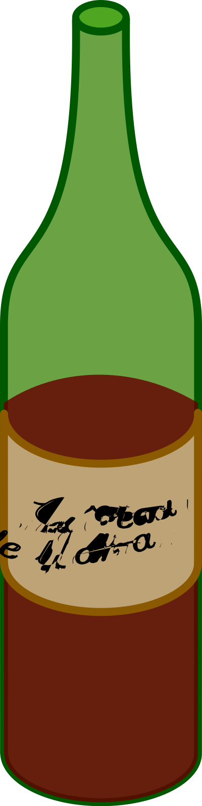 Uncorked wine clipart