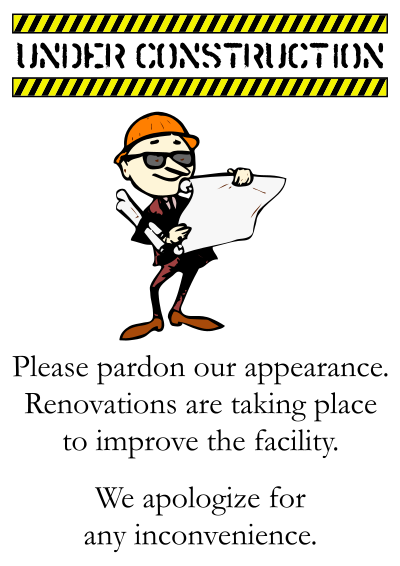 Under Construction (A4 size) clipart