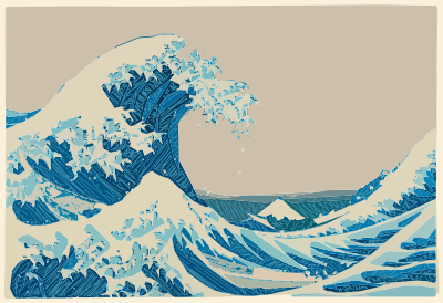 Under the Wave off Kanagawa - Scribble Remix clipart
